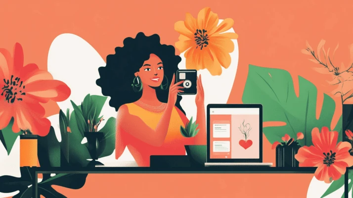 Etsy SEO Explained: How To Optimize Your Listings In 2024 1 Girl optimizing her Etsy listing