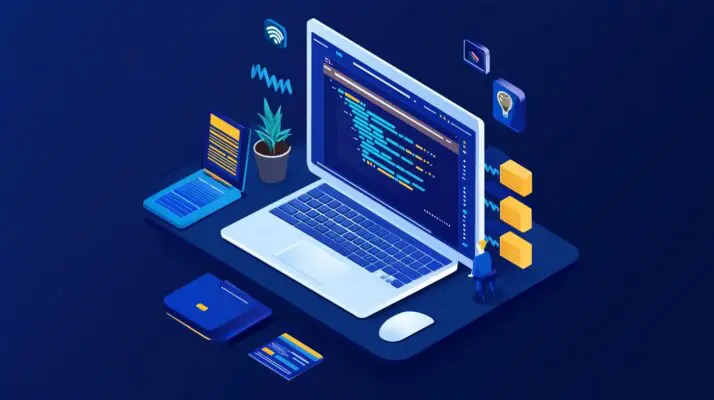 Content Workflow on a computer boosted with AI help