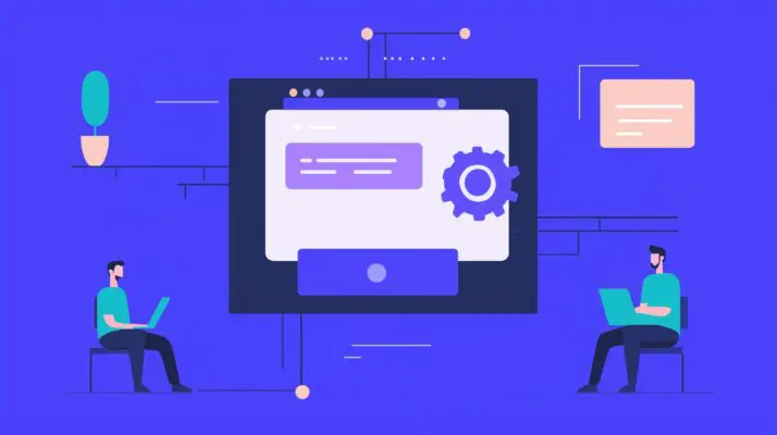 Cartoon showcase of website switching from subdomain to main domain