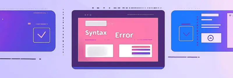 Syntax Error screen for bad code showcase