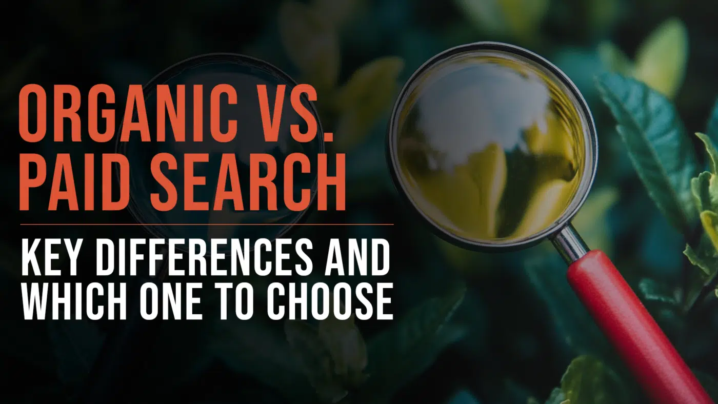 Organic SEO Vs Paid Search featured blog image