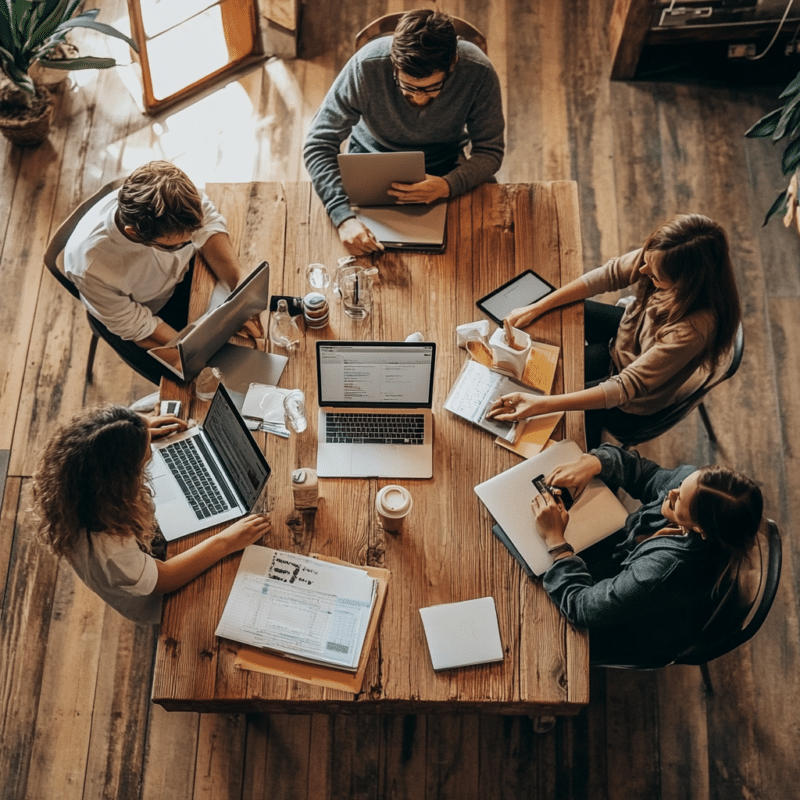 Austin Social Media Marketing team working together