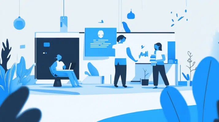 Marketing company working together on custom solutions