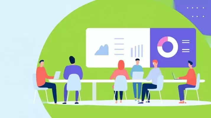 Meeting together to make sure the company website is upkept