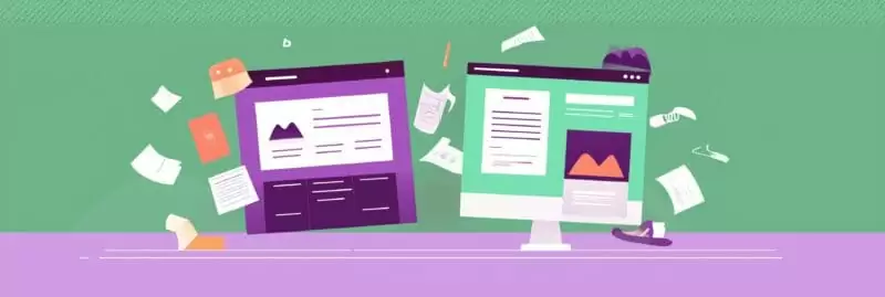 cluttered web page example